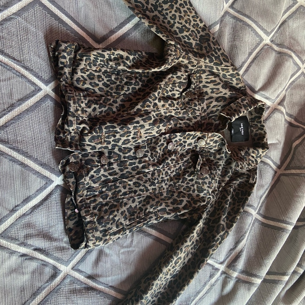 Nine West Jeans , Thrifted Cheetah Print Jacket.